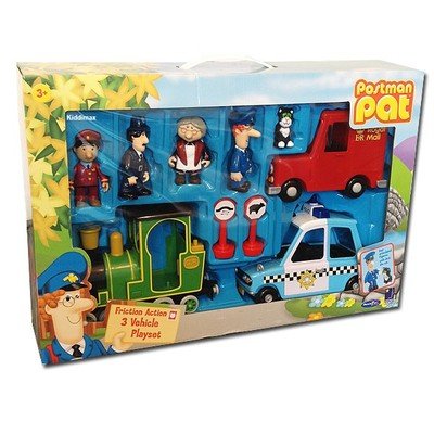 Postman Pat Friction Action 3 Vehicle Playset