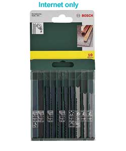 bosch 10 Piece U Shape Mixed Jigsaw Blade Set