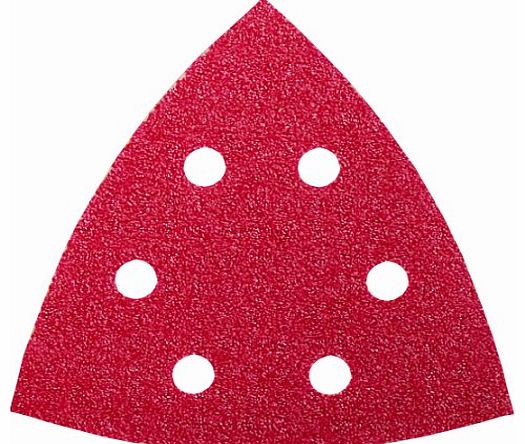 2609256A50 Sanding Sheets Pack of 5 for Delta Sanders 93 mm 6 Holes 80 Grit