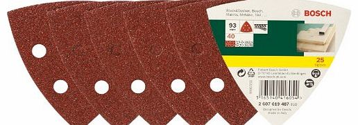 Accessories 2607019487 25-Piece Sanding Sheet Set for Delta Sander Grit 40