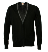 Black Button Fastening Cardigan (Koho