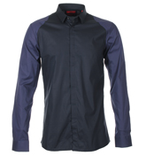 Ev Navy Slim Fit Shirt