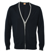 Koho Navy Button Fastening Cardigan