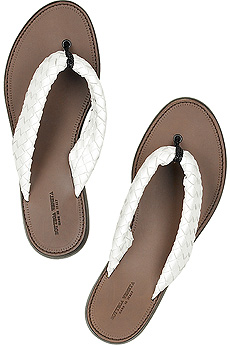 Intrecciato thong sandals