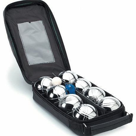 Unisex Set of 8 Boules - Black/Silver