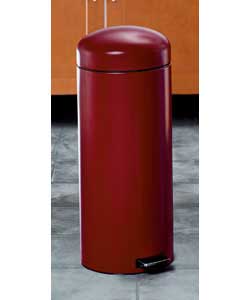 30L Retro Deep Red Pedal Bin