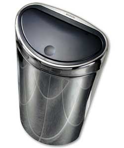 40 Litre Oval Chrome Touch Bin