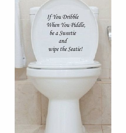 Brilliant WMA Toilet Seat Decal Wall Art Wallpaper Hanging Sticker