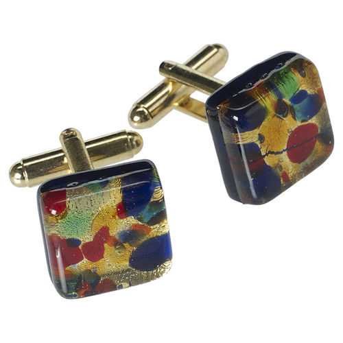 Gold Murano cufflinks