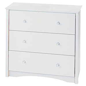 3 Drawer Chest, White