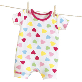 Bruin Heart Romper - 3-6 months