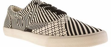 mens bucketfeet black & white kinetics shoes