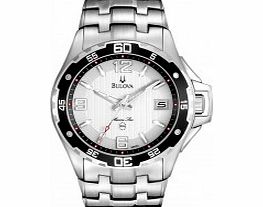 Bulova Mens Marine Star Silver Watch