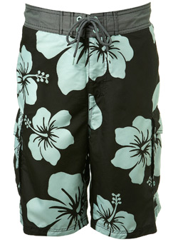 Burton Lime Flower Black Swim Short