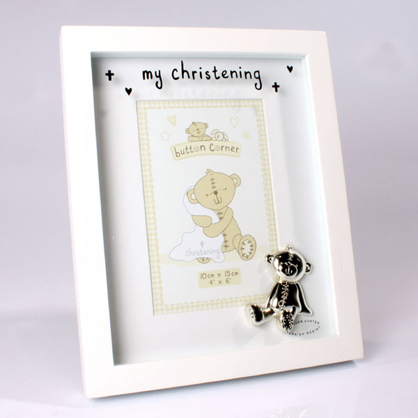 Button Corner My Christening Frame