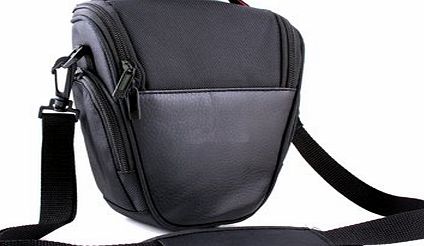 Easy Access Black PU Leather Camera Case for Canon EOS 100D 550D 600D 650D,700D 1100D,1200D,70D 60D,50D,40D,7D,6D,5D,SX50,SX510 SX520, Nikon P520,P530,P600,D7100,D7000,D5300,D5200,D5100,D3100,D3200,D3