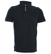 Canterbury Timaru Navy Overdyed Pique Polo Shirt