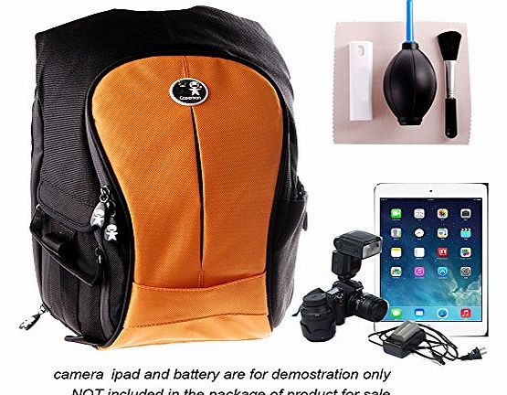 Christmas Gift CASEMAN Camera SLR backpack 12-inch Laptop Backpack Travel Rucksack Casual Bag Digital camera gadget organizer Compact Camera case bag for SLR/DSLR Cameras work with Canon Nikon and 4 p