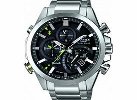 Casio Mens Edifice Black Silver Bluetooth Solar