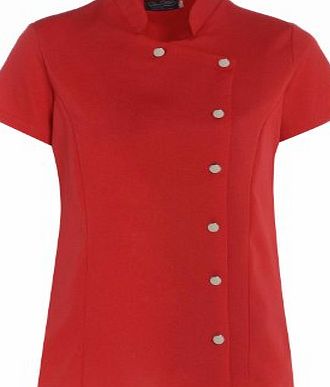 Catch22 Beauty Salon Uniform Therapist Tunic Work wear Nail Beautician Massage Spa dress shirt Ladies Women (16-18, Red)