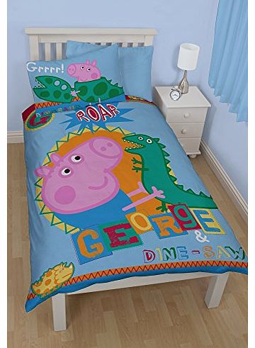  Peppa Pig George Roar Single Panel Duvet Set