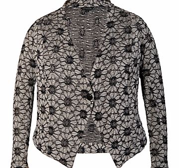 Daisy Lace Cardigan, Grey