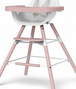 Evolu transforming high chair - white/powder