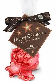 Red Christmas chocolate stars - Bulk tub of 220