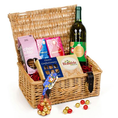 Food Hamper with Personalised Wine -