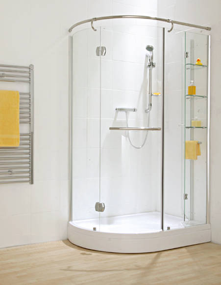 Verona Off Set Shower Enclosure With Storage