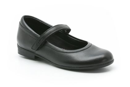 Clarks Dolly Jazz Jnr Black Leather