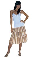 Womens Tiered Lurex Skirt