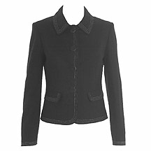 Collection Debenhams Black stab stitch linen mix jacket