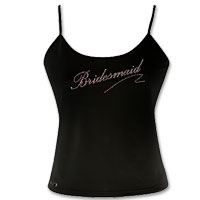 Confetti Black bridesmaid cami M