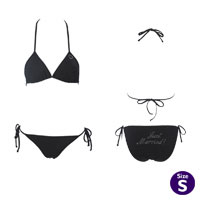 Black just married bikini small