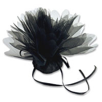 Confetti Black tulle pk 10