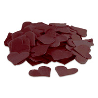 Confetti burgundy heart shaped confetti