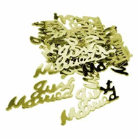 Confetti gold just married metallic confetti