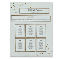 Confetti gold petals table planner kit