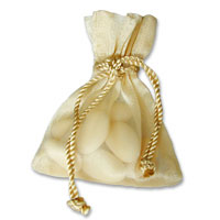 Confetti Ivory favour sachets pk10