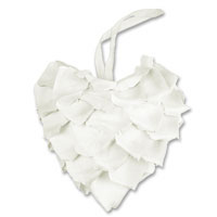 Confetti Ivory petal hanging heart