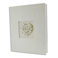 Confetti ivory rosebud heart album