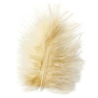 Confetti light gold marabou feathers pk20