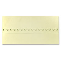 Confetti Light sage DL heart edge cheque book pocket pk of 10