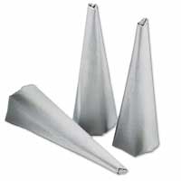 Confetti Matt silver party cone poppers pk of 10