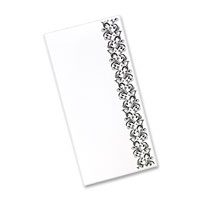 White/black filligree DL insert pk of 10