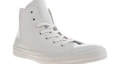 White All Star Rubber Chuck Hi Trainers