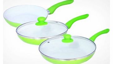 - Ceramic Pan Set in Green -