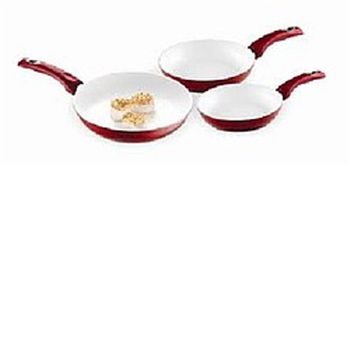 - Ceramic Pan Set in Red -