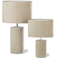 Faux Suede Lamp - large pair